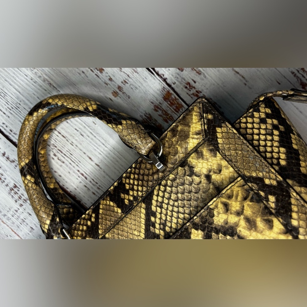 Michael Kors Snake Skin Embossed Satchel - Picture 8 of 16